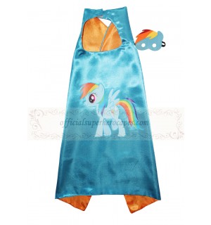 rainbow dash cape with mask